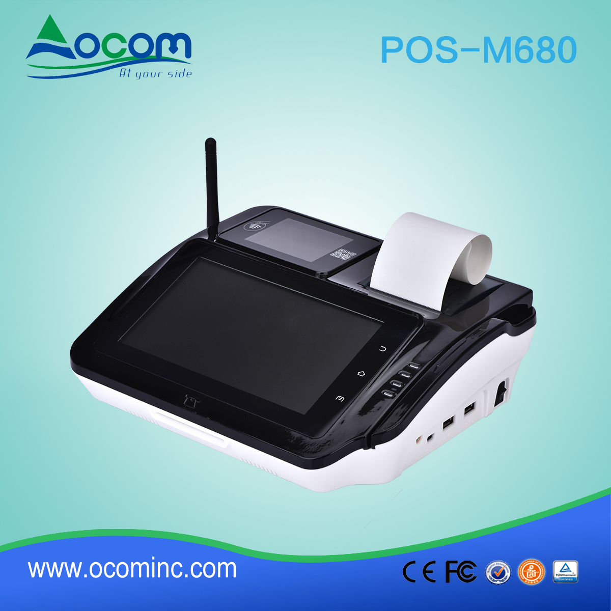 POS-M680 7inch Android POS terminal with Thermal Printer and Scanner
