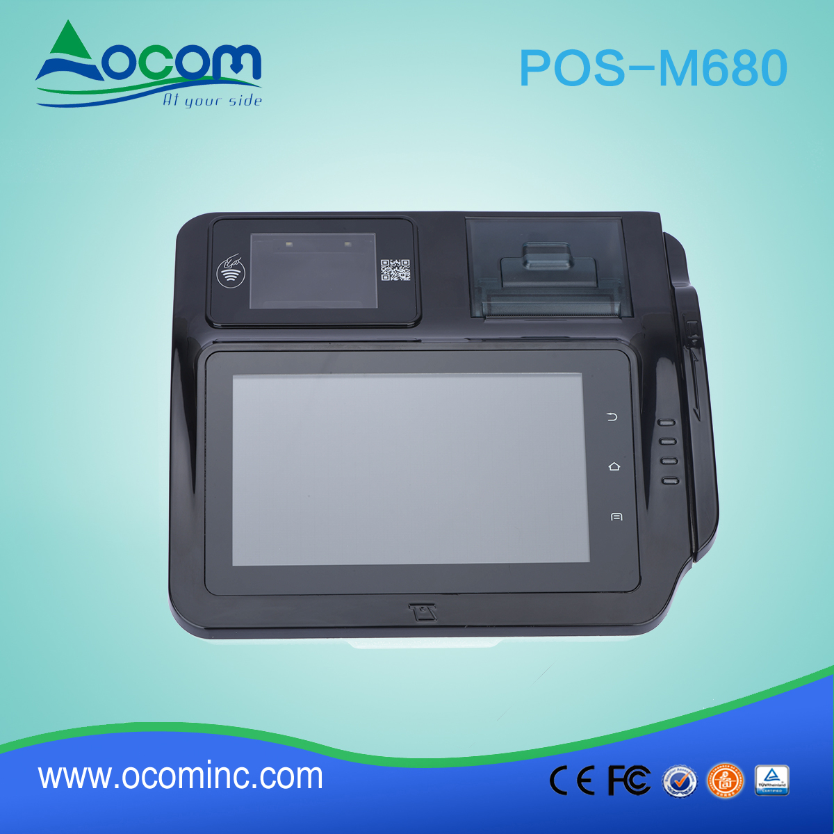 (POS -M680) Terminal POS Android avec imprimante thermique