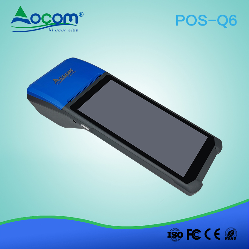POS-Q5/Q6 16GB android mini mobile money qr code handheld pos terminal machine