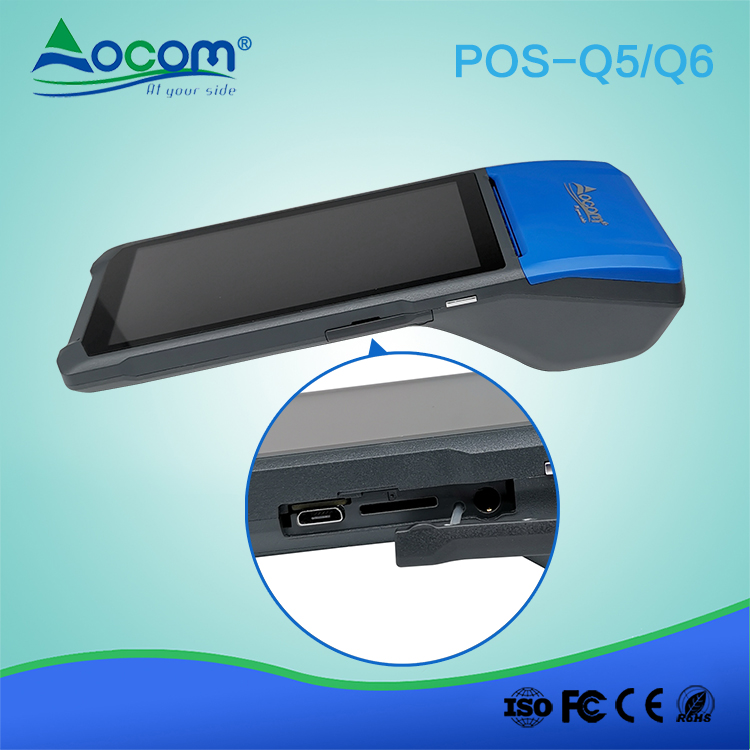 POS-Q5/Q6 5.99 inch Ultra-thin android handheld pos for lottery