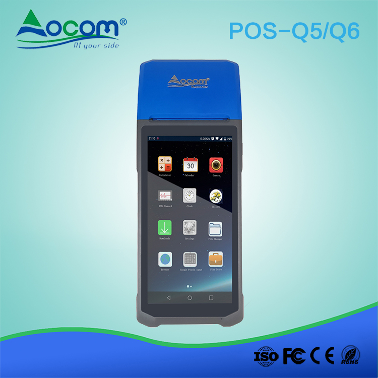 POS-Q5/Q6 Handheld POS Android PDA With Built In Thermal Printer