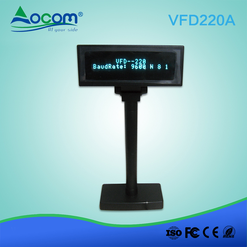 Monitor ereto da tela VFD do vácuo da exposição do registro POS do registro