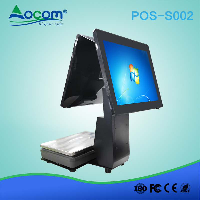 POS -S002 Ψηφιακή ταμειακή μηχανή όλα σε μία ζυγαριά POS με θερμικό εκτυπωτή