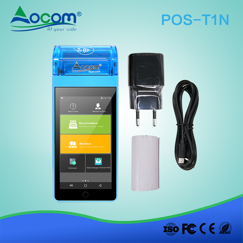 POS-T1N 4G rugged qr code android smart mobile pos pos payment terminal for restaurant