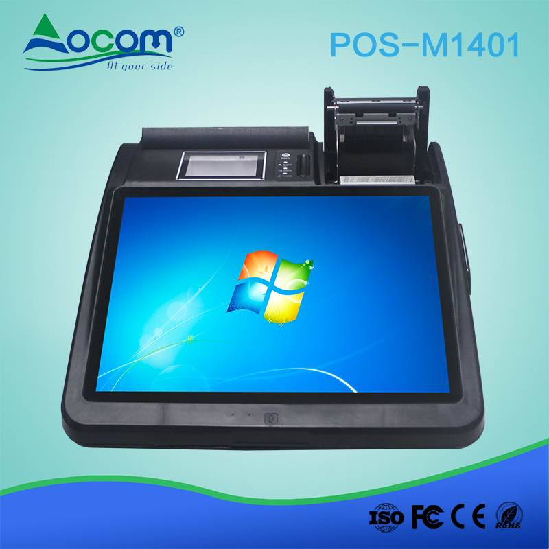 POS 1401 Caja registradora con tableta de impresora térmica incorporada Android POS