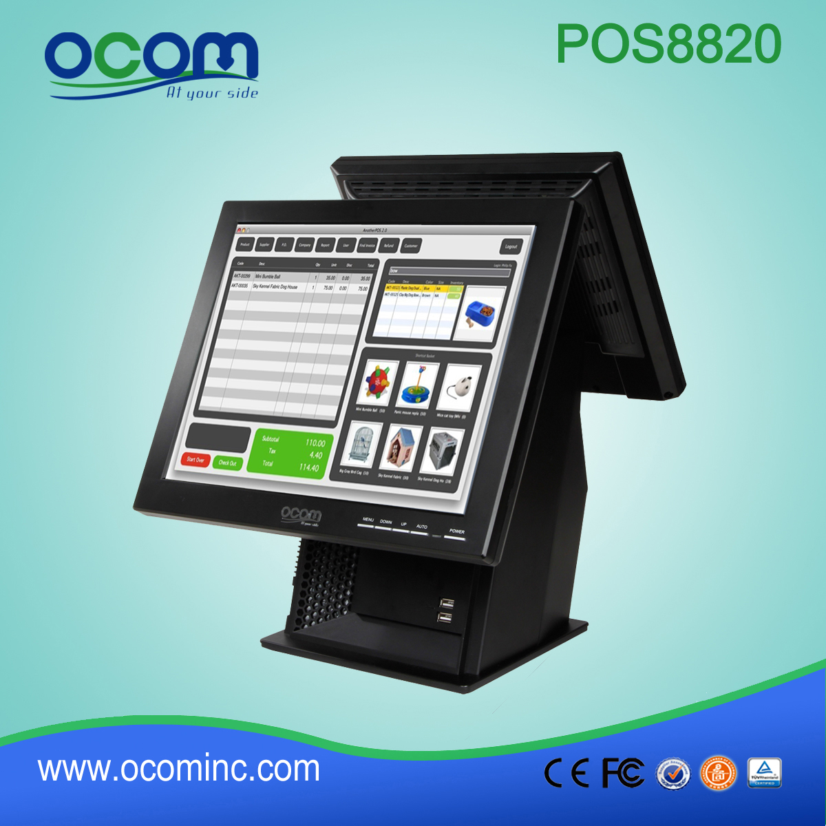 POS8820: 15 inch All-In-One Touch Screen POS Machine