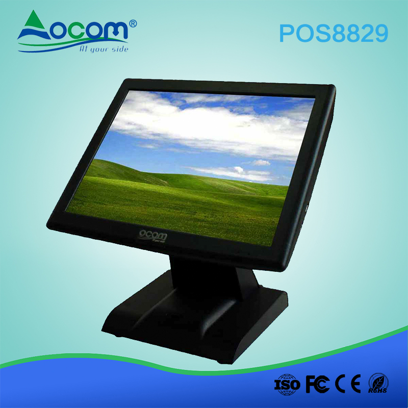 POS8829 15" J1900 4GB all in one touch screen pos with optional dual screen