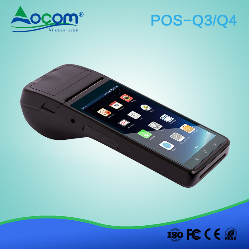 Q3 handheld Android touch screen pos system price with cradle