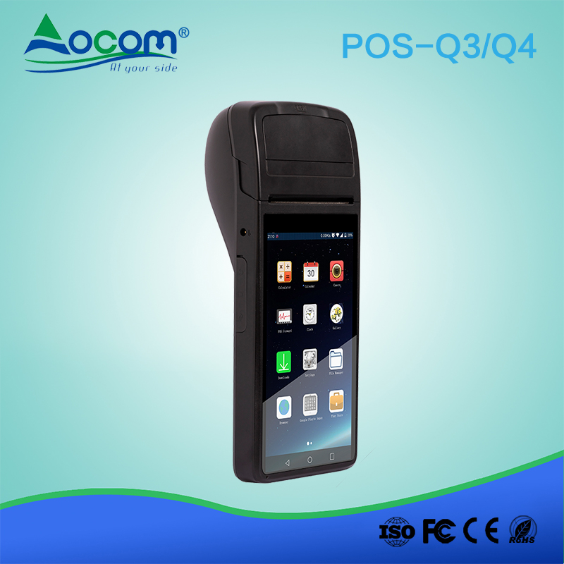 Q3 handheld Android touch screen pos system price with cradle