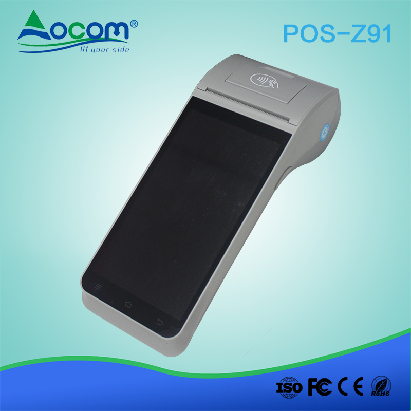 Z91 Rugged handheld android pos terminal with printer
