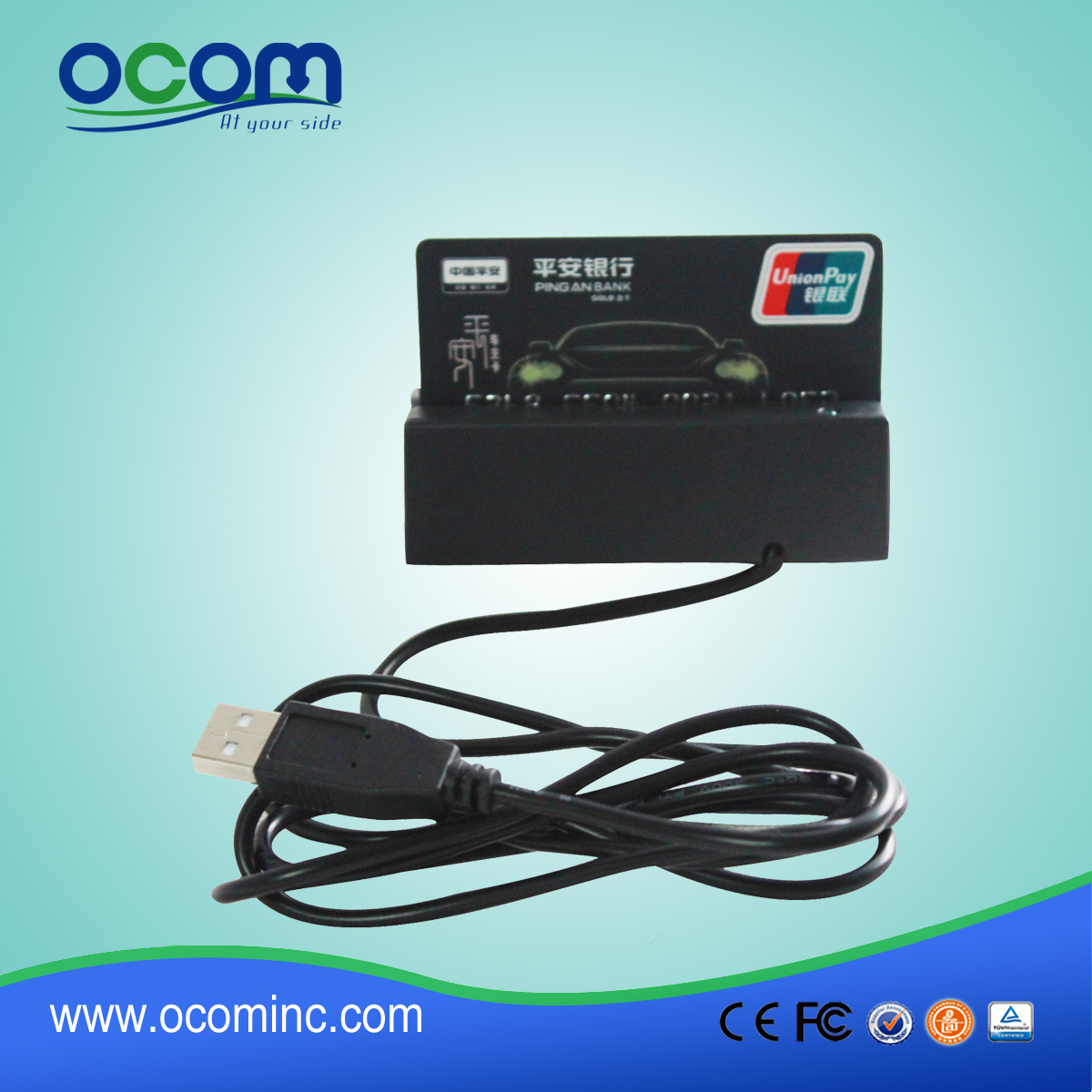 Small usb magnetic stripe card reader CR1300