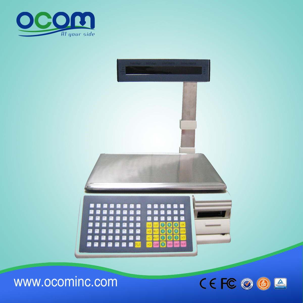 15/30kg Capacity 10g Readability Barcode Scale for Supermarket