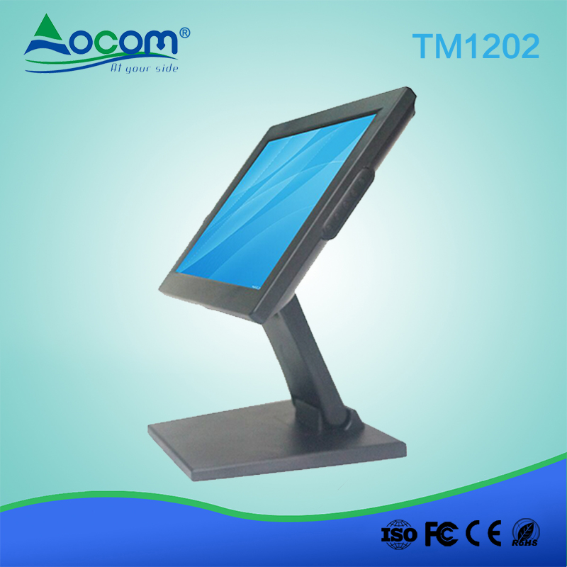 TM1202 China Fábrica 12 polegada Resistência Touch Screen Monitor de LED