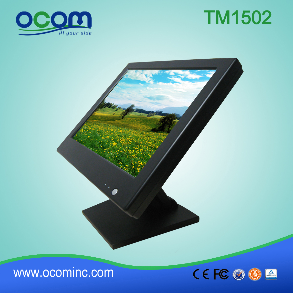 TM1502 15 pollici monitor LCD touch screen per scrivania pos