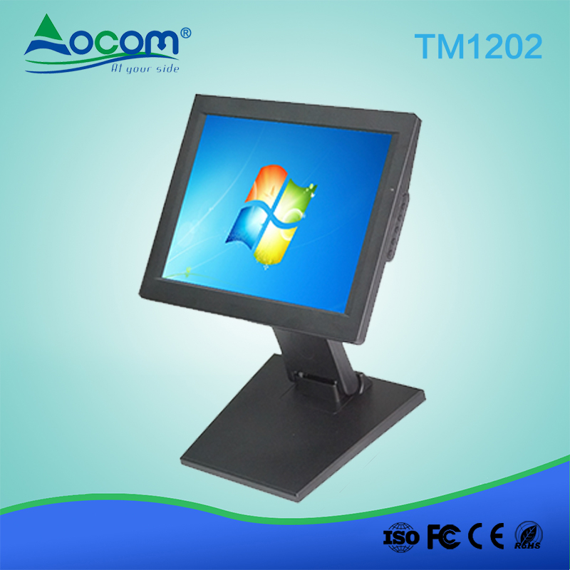 Touchscreen 12 inch POS-monitor met inklapbare voet