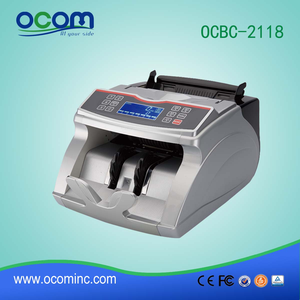 Mise à niveau de compteuse de billets OCBC 2118 Mix Value Money Note Counting Machine