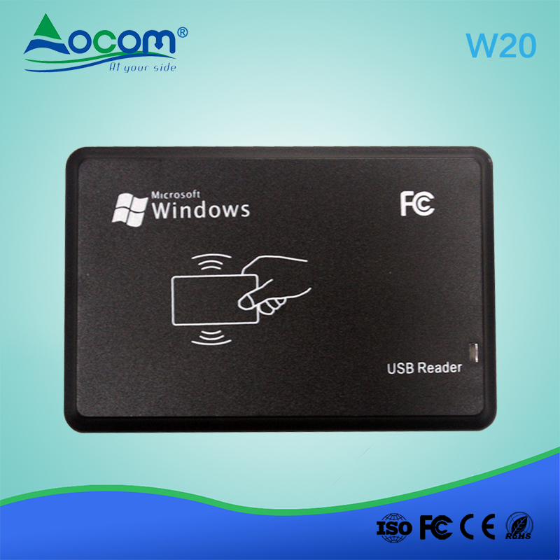 W20 ISO14443 ISO15693 بروتوكول USB البسيطة الذكية قارئ بطاقة RFID والكاتب