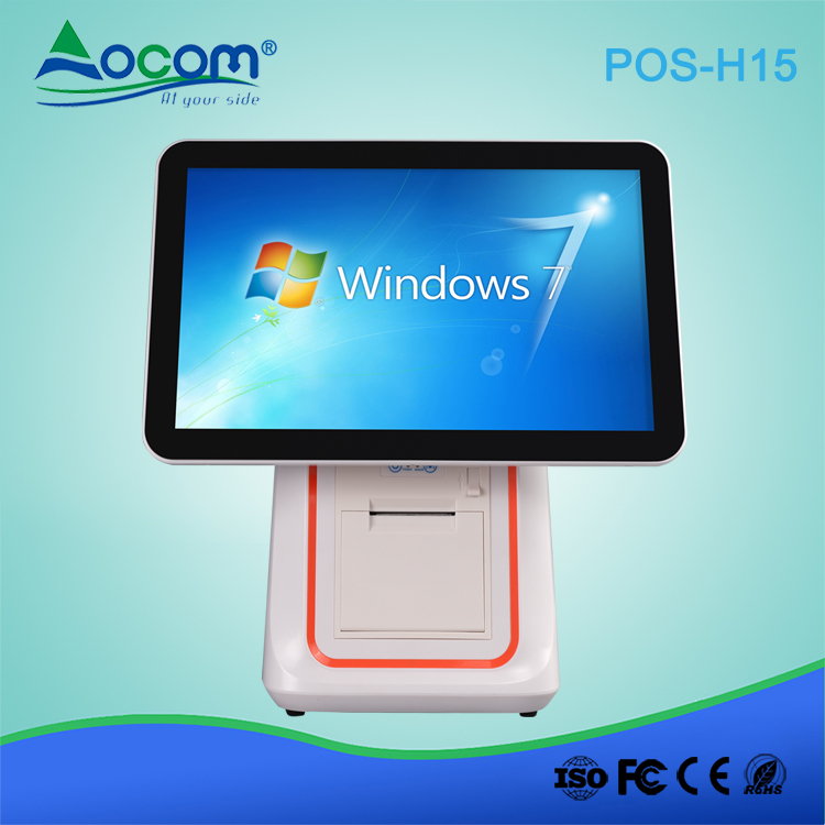 (POS-H15)Windows 10 Retail Pos System Cash Register Windows Android Pos Terminal With Printer