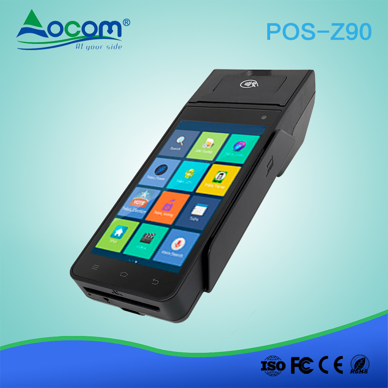Φορητό τερματικό έξυπνο Android Pos μηχάνημα πληρωμής λογαριασμού Z90 με NFC
