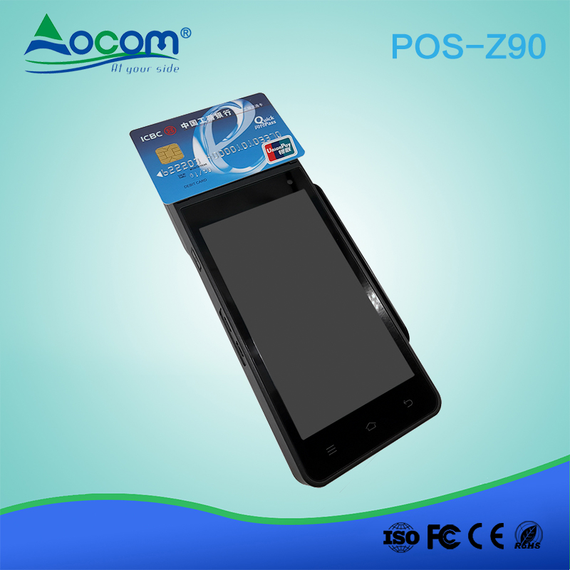 Z90 المحمولة قارئ بطاقة NFC اللاسلكية الروبوت الدفع الذكية POS