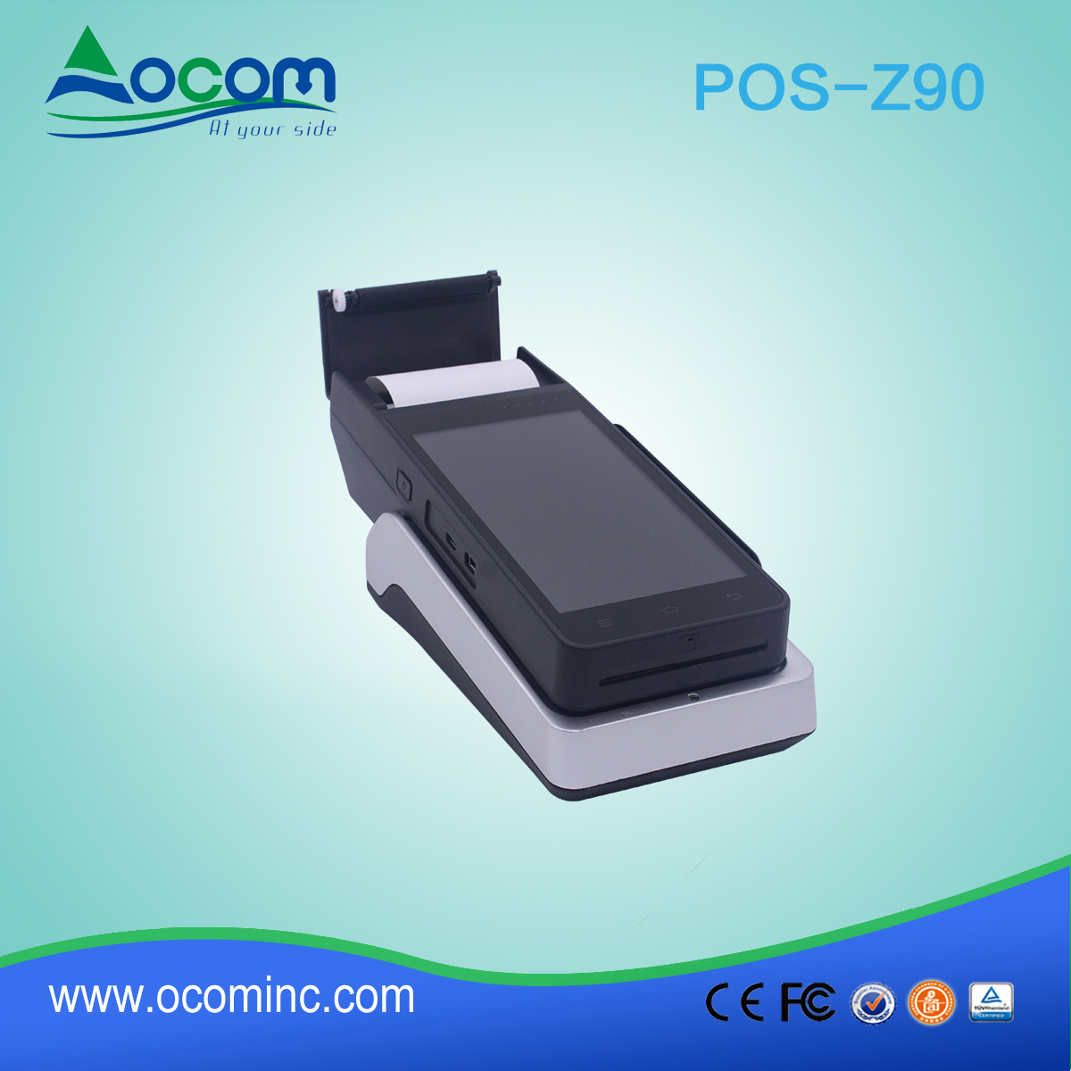 Z90 Mobile Touch Screen terminal POS com impressora