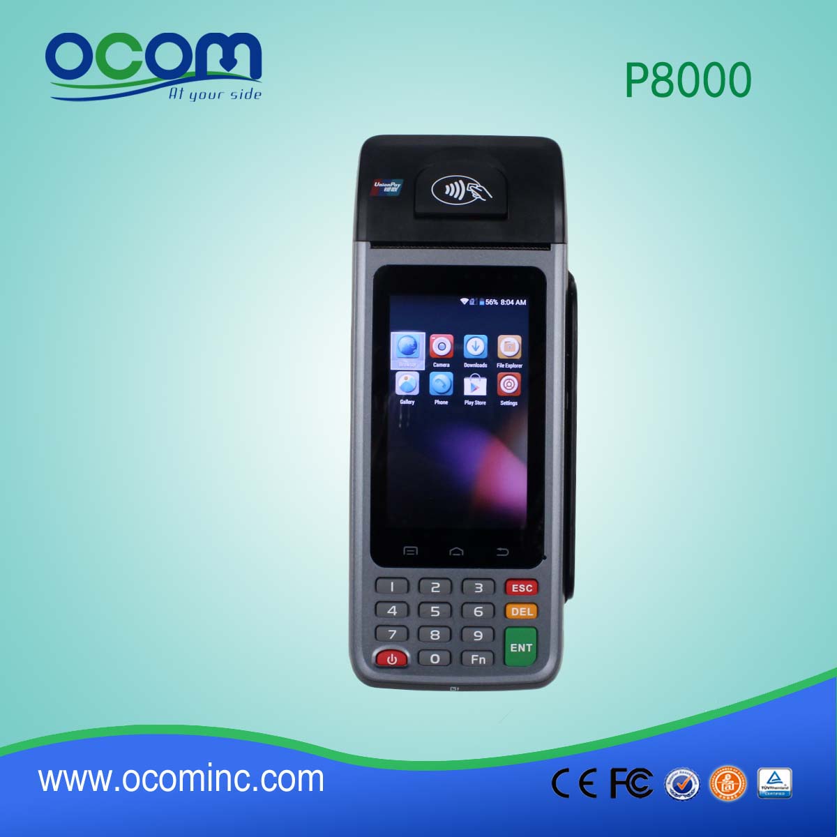 android touch screen portable betaalautomaat systeem P8000