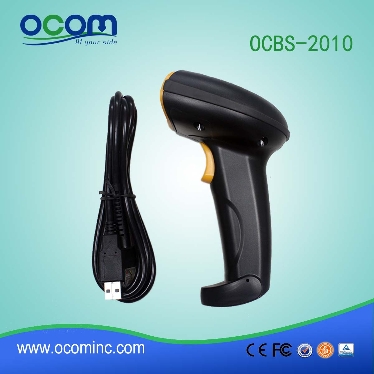 low cost handheld 2D QR barcode scanner USB OCBS-2010