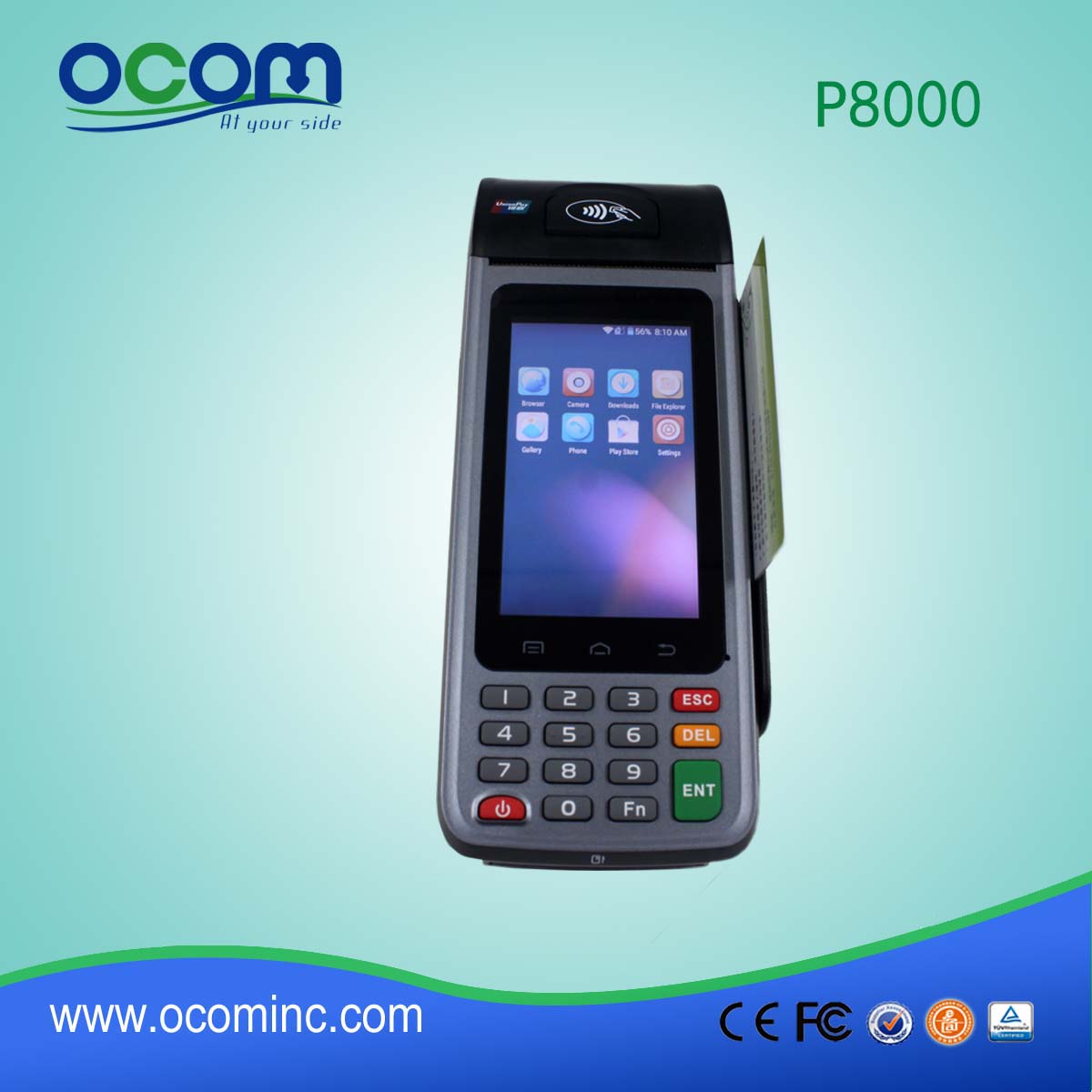 prix portable android mobile machine POS pour le supermarché (de P8000)