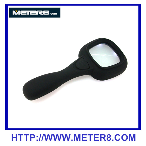 600558 Handheld Magnifier com diodo emissor de luz + luz UV, um ampliador de LED, Lupas