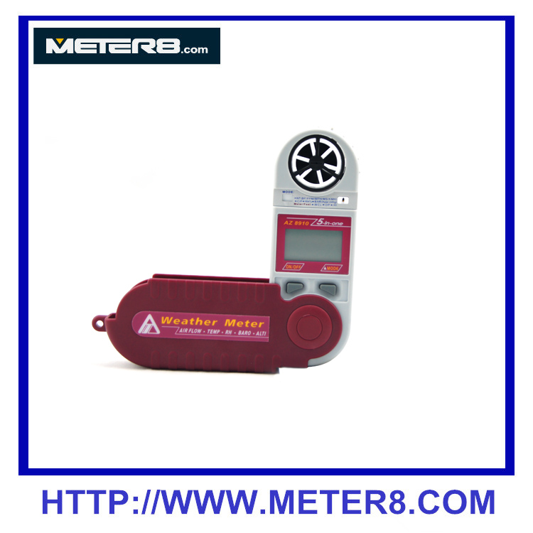 8910  5 in 1 type Mini Air Flow Anemometer And Barometric Pressure anemometers