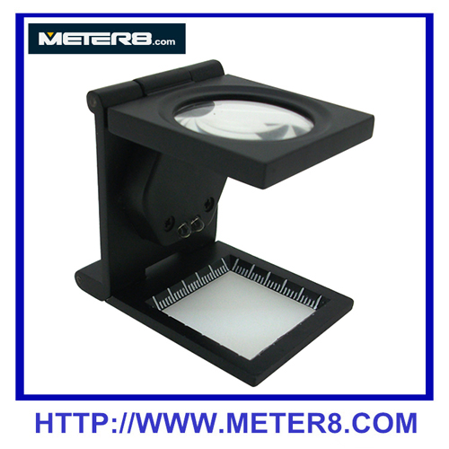 9005B Folding Magnifier com luz, LED Lupa com quadro de liga de zinco e 8X Optical Glass