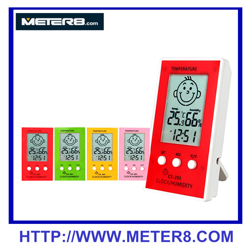 Medidor de umidade de suco CX-201 bebê temperatura & testador higrômetro umidade medidor Thermohygrograph