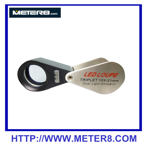 MG7802 10X / 20X Schmuck Lupe mit LED-Licht und UV-Licht
