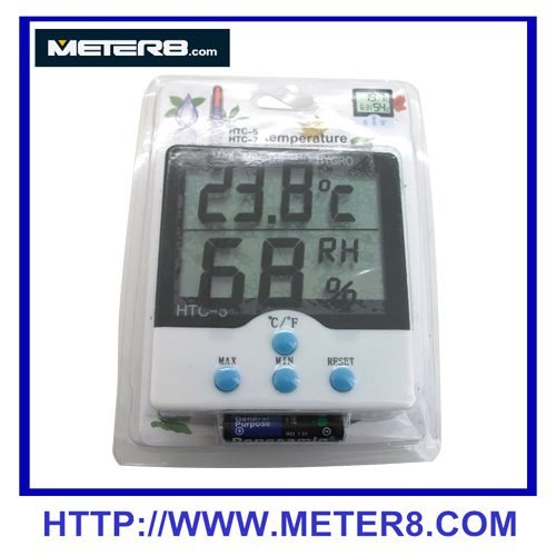 Temperatuur en luchtvochtigheid Meter Clock HTC-5