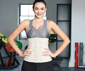 3 hook Latex Waist Trainer with 9 supporting bones
