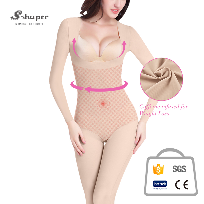 Caffeine Infused Long Sleeve Shapewear On Sales