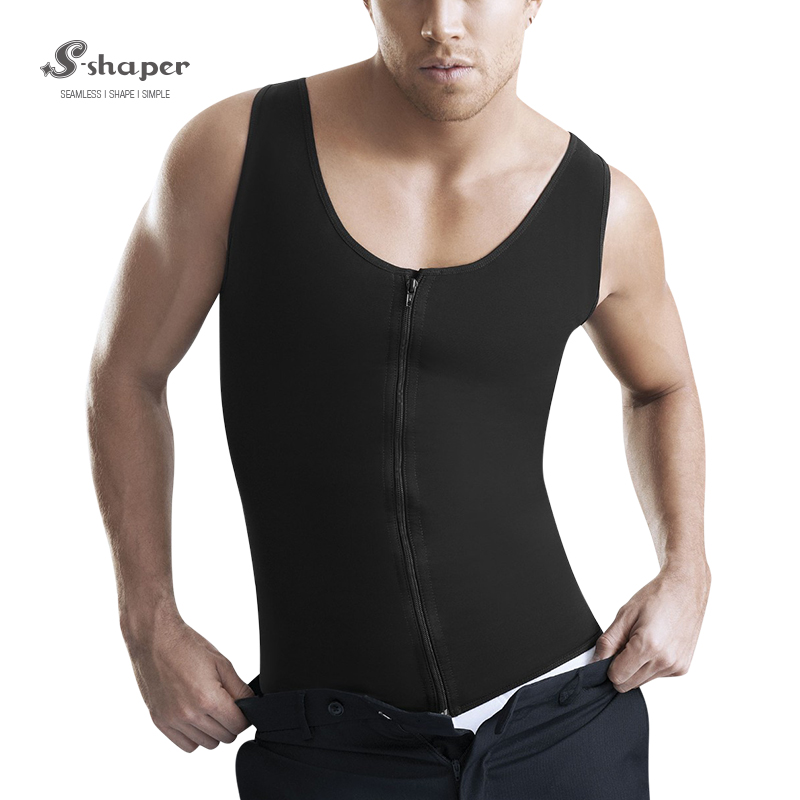 Men's Latex Vest With Zipper Factory
