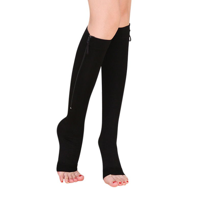 Natural Slim Leg Medical Zipper Socks Supplier