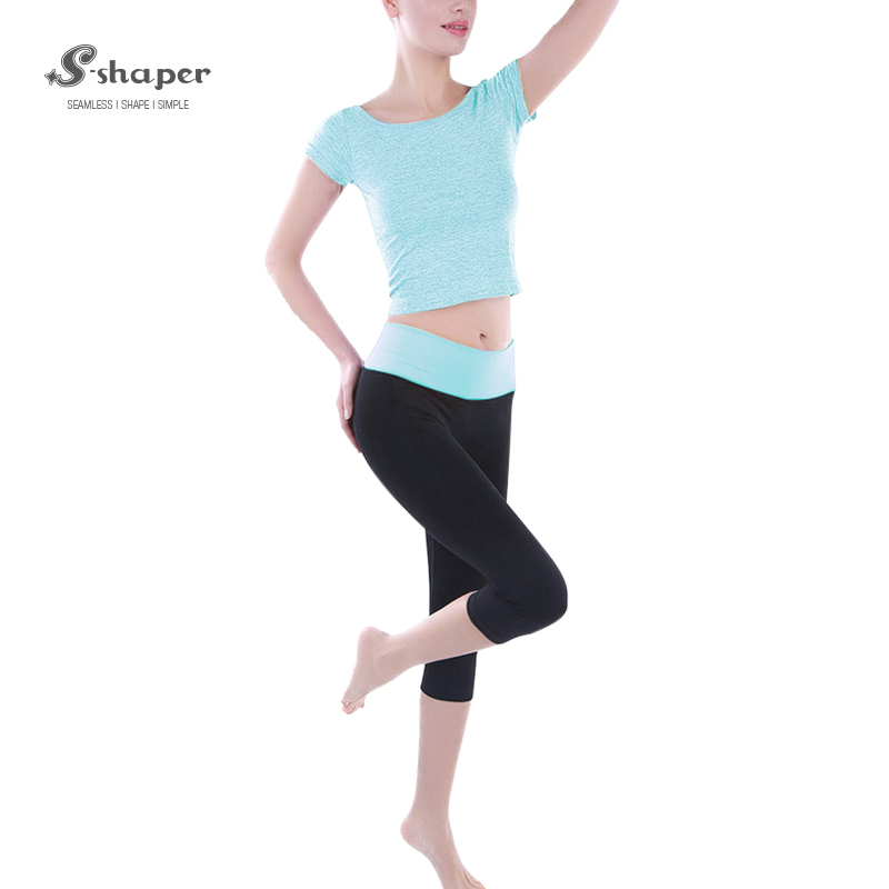 Nylon Sportswear Crop Pants Suit Factory
