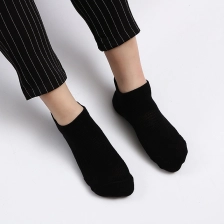 China Oem Custom Logo Black 100% Cotton Sports Comel Support Brace Mampatan Lelaki Ankle Sock pengilang