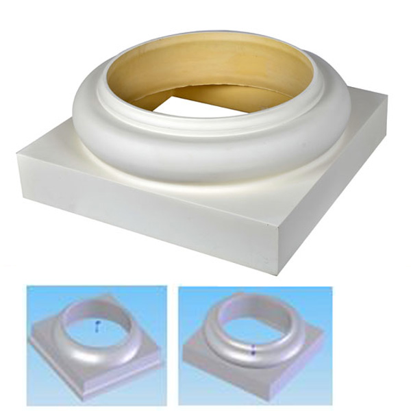 16 inch round cap basis Romeinse Chinese fabriek is gespecialiseerd in de productie van PU-producten PU Rome stigma polyurethaan bouwmaterialen accessoires