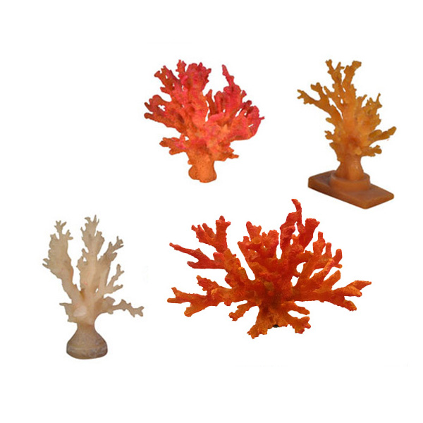 中国聚氨酯零部件生产商聚氨酯PU仿真珊瑚饰品浸泡在水中珊瑚