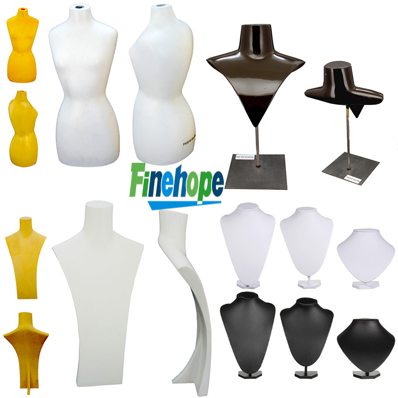 Custom Shop Showcase ,	mall jewelry display , PU foam mannequins,	jewellery display set, necklace Stands