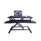 China Folding height adjustable laptop office computer desktop workstation table standing sit stand desk manufacturer
