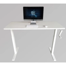 China Manual Crank Height Adjustable Table Sit-Stand Desk Hersteller