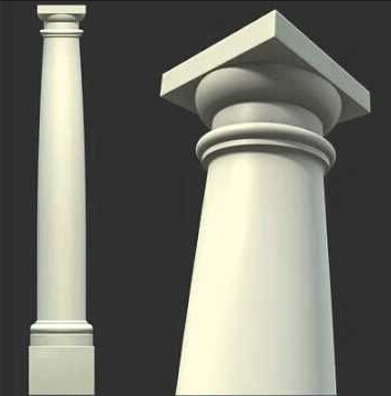 PU berretto pilastro romano cappuccio in poliuretano espanso rigido di base