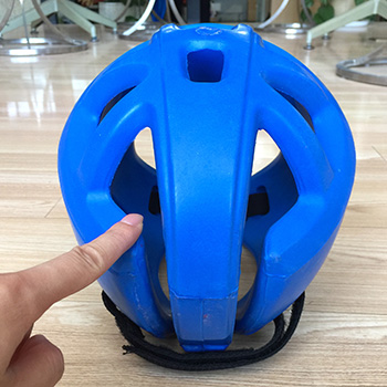 Casque de protection en PU bleu ou rouge et casque en craniacea, casque de protection et casque de protection en Chine