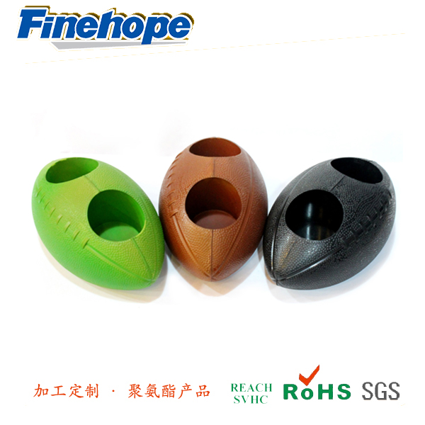 Polyurethan-Dekor-Rugby, PU-Schaum glossy Football, PU Material Foam Cup Mat, China Polyurethan-Produkt-Hersteller