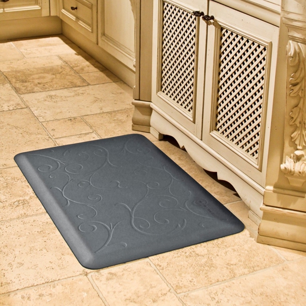 聚氨酯舒适垫的厨房，舒适的厨房地板垫，黑色厨房的地板垫，黑色防疲劳垫，最好的抗疲劳地垫
