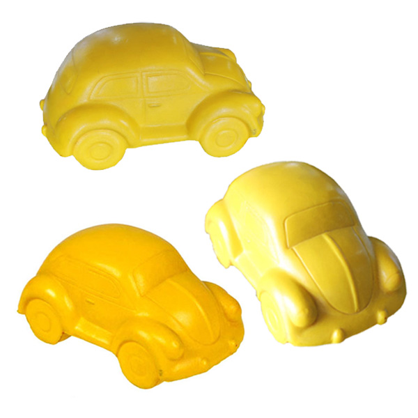 Xiamen fabriek op maat PU soft PU high rebound spons PU geel Beetle auto Toys